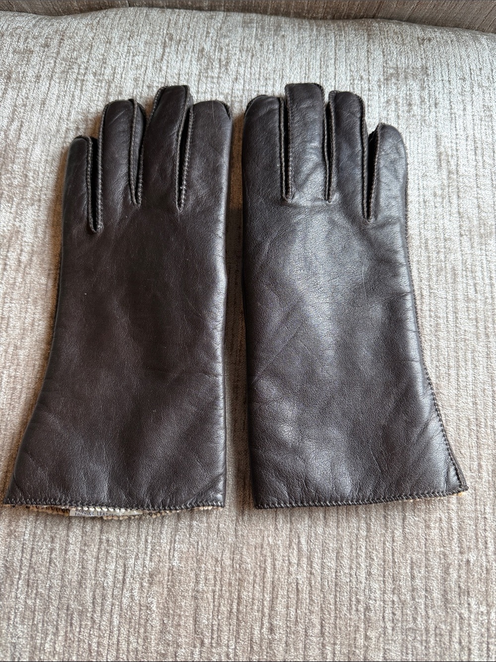 Leather gloves - ladies, vintage, Korea